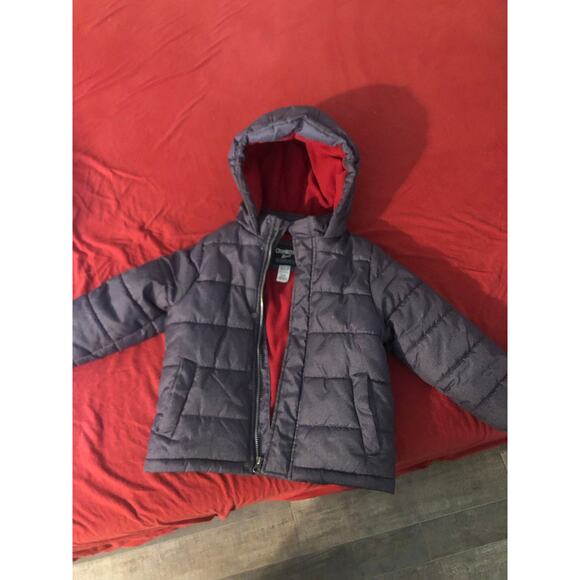 OshKosh B'gosh boys grey winter puffer jacket size 5/6 - Picture 2 of 6
